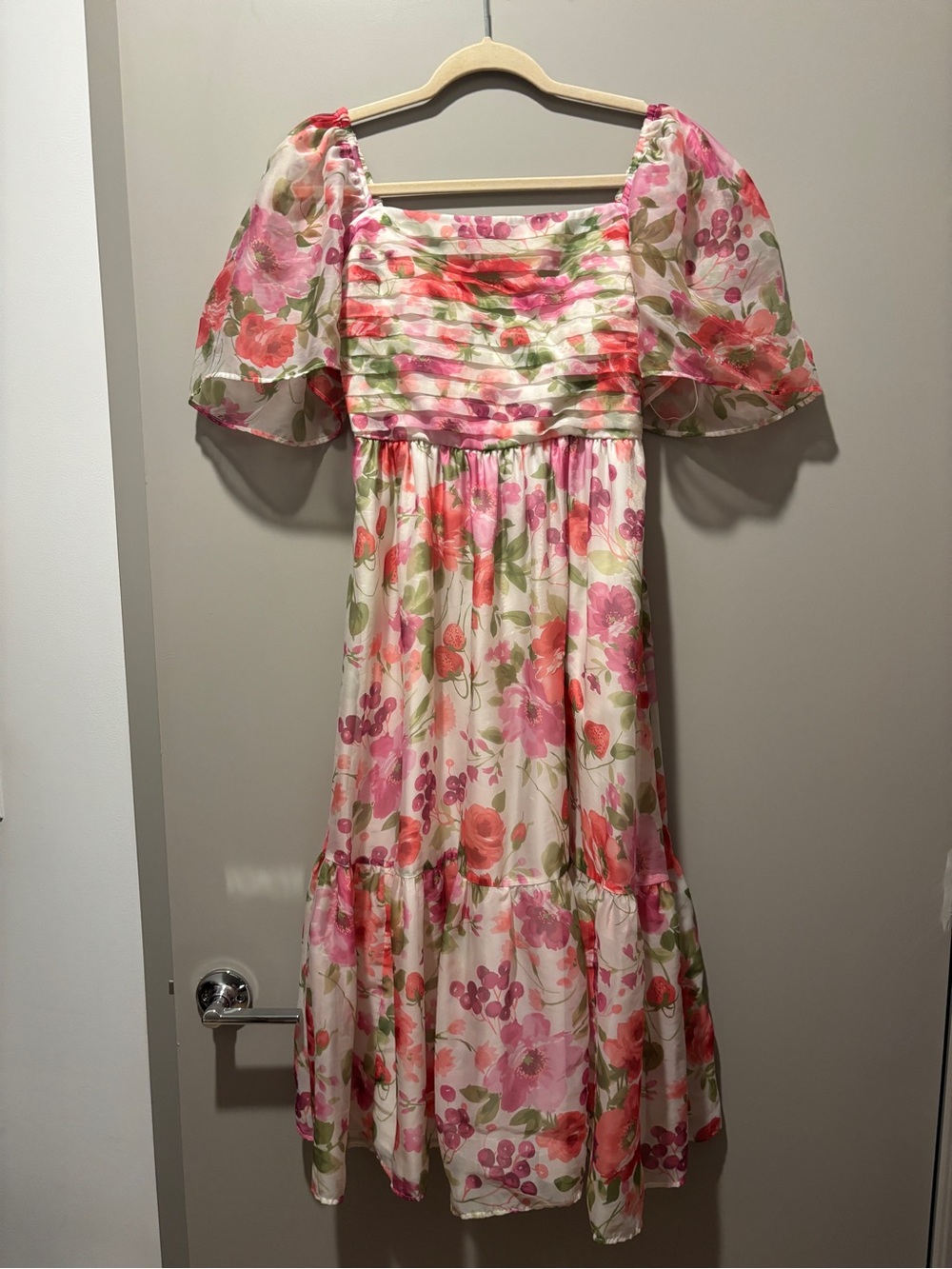 Abercrombie & Fitch Emerson Angel Sleeve Midi Dress